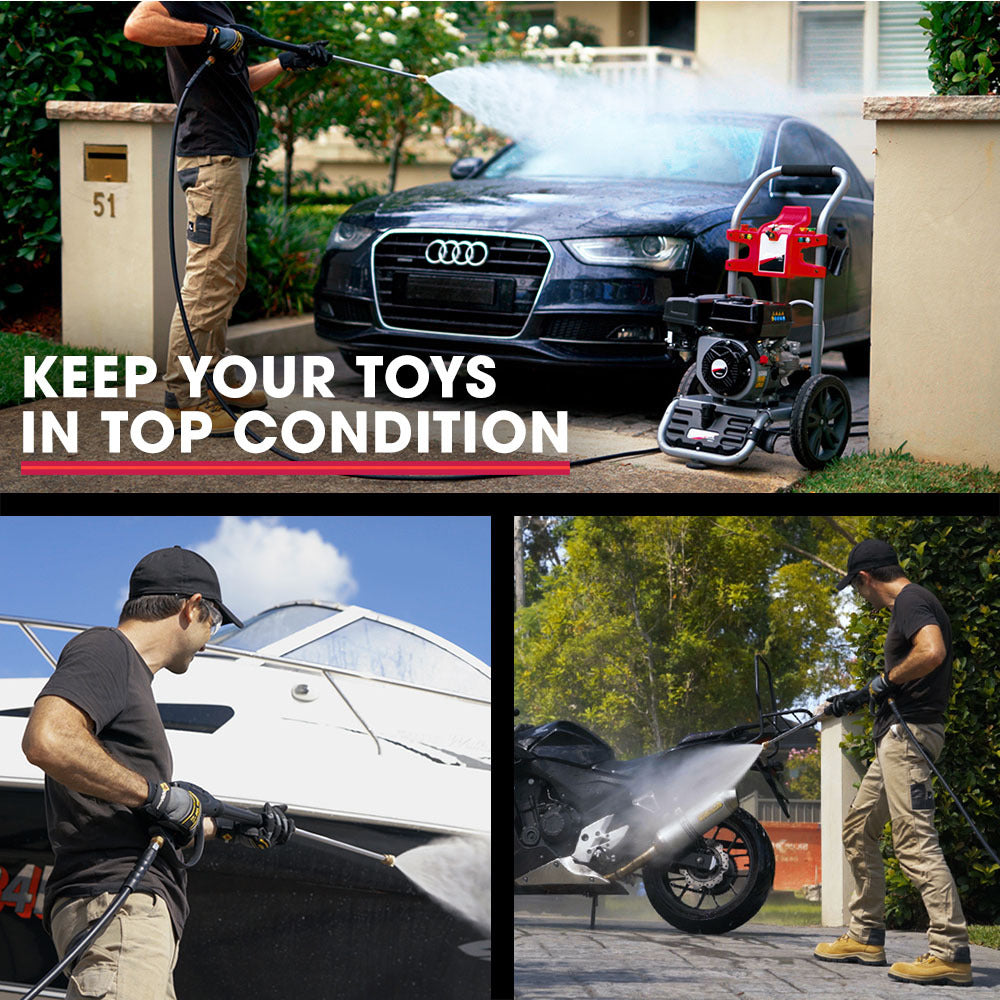 Jet-USA 4800PSI Petrol-Powered High Pressure Cleaner Washer Water Power Jet Hose Deals499