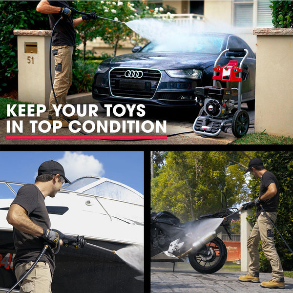 Jet-USA 4800PSI Petrol-Powered High Pressure Cleaner Washer Water Power Jet Hose Deals499