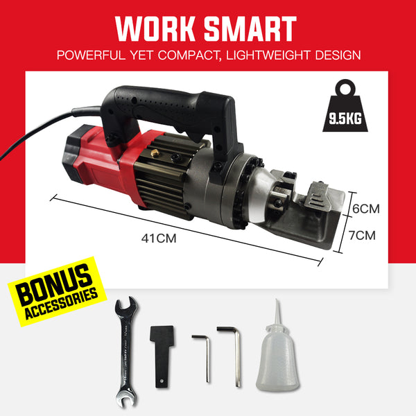 Baumr-AG 16mm Rebar Cutter Hydraulic Electric Reo Bar Portable Machine Re 850W Deals499