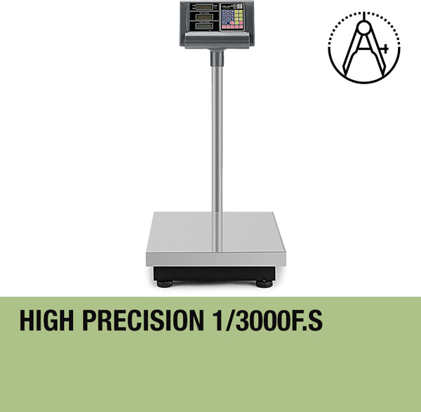EuroChef Electronic Digital Platform Scale Shop Market Postal Scales Weight 150kg Deals499