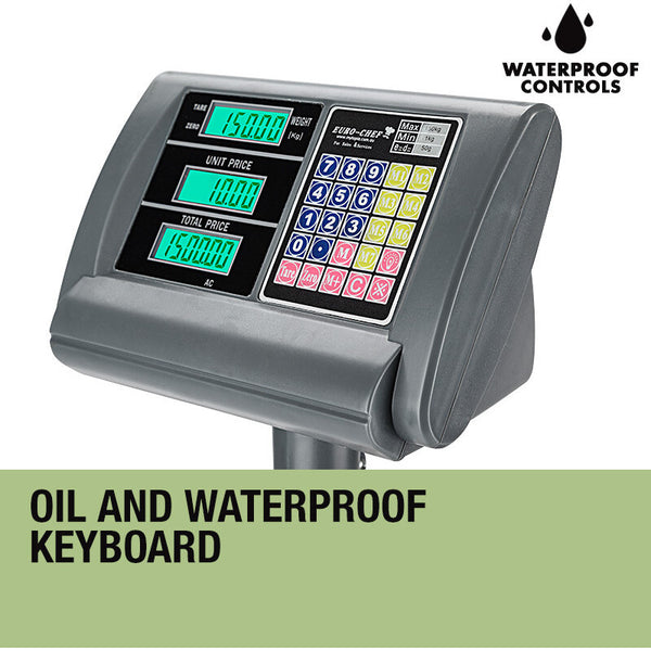 EuroChef Electronic Digital Platform Scale Shop Market Postal Scales Weight 150kg Deals499