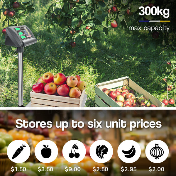 MITSUKOTA 300KG Electronic Digital Platform Scales Postal Market Shop Scale Deals499