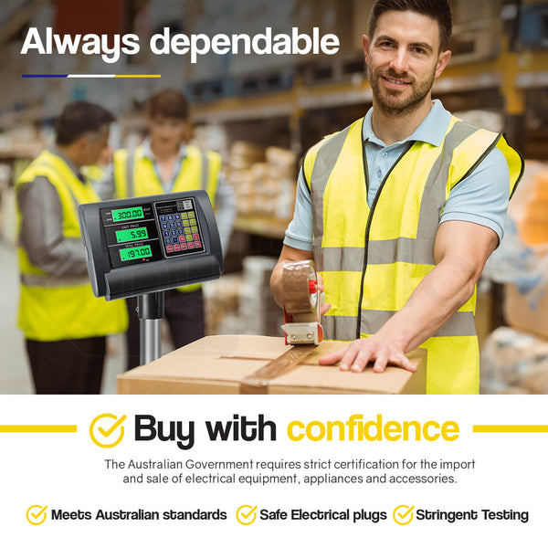 MITSUKOTA 300KG Electronic Digital Platform Scales Postal Market Shop Scale Deals499