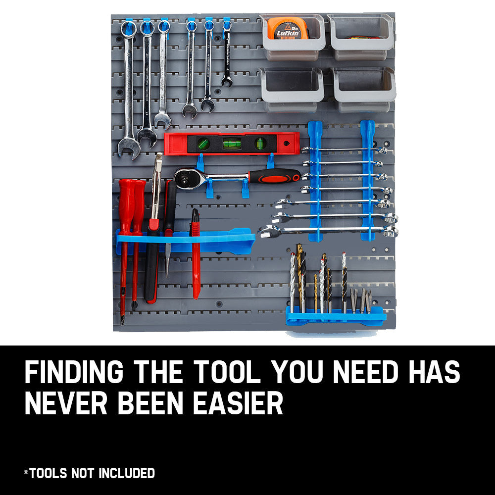 Baumr-AG 44 Part Storage Bin Rack Wall Mounted Tool Organiser Box Shelving Deals499