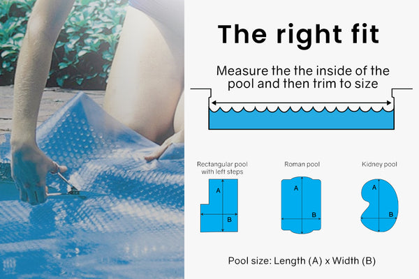 AURELAQUA Solar Swimming Pool Cover 400 Micron Heater Bubble Blanket 11x6.2m from Deals499 at Deals499