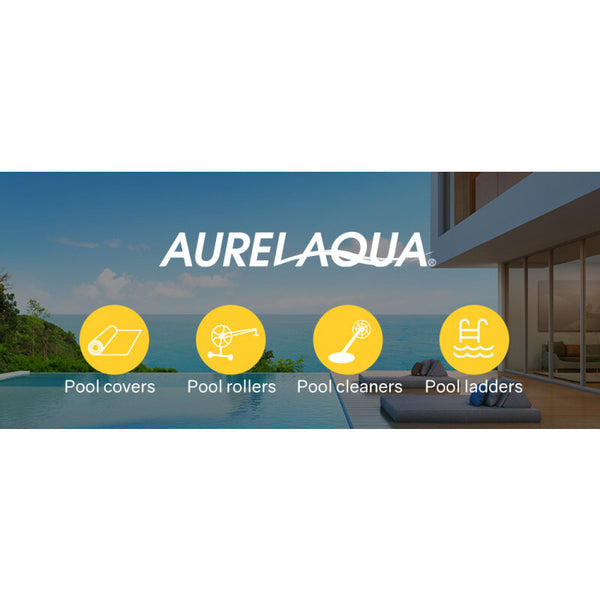 AURELAQUA Solar Swimming Pool Cover 400 Micron Heater Bubble Blanket 11x6.2m from Deals499 at Deals499