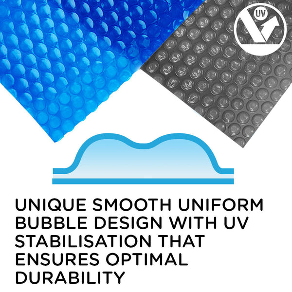 AURELAQUA Solar Swimming Pool Cover 400 Micron Heater Bubble Blanket 6x3.2m from Deals499 at Deals499