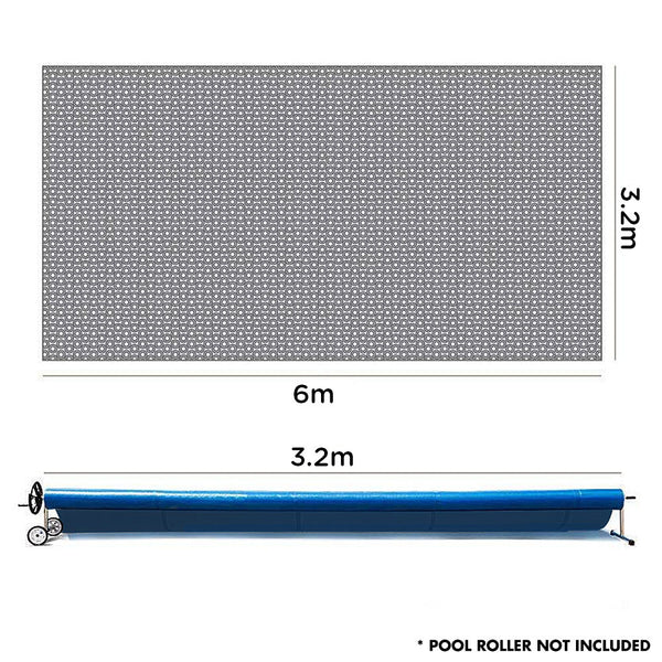 AURELAQUA Solar Swimming Pool Cover 400 Micron Heater Bubble Blanket 6x3.2m from Deals499 at Deals499