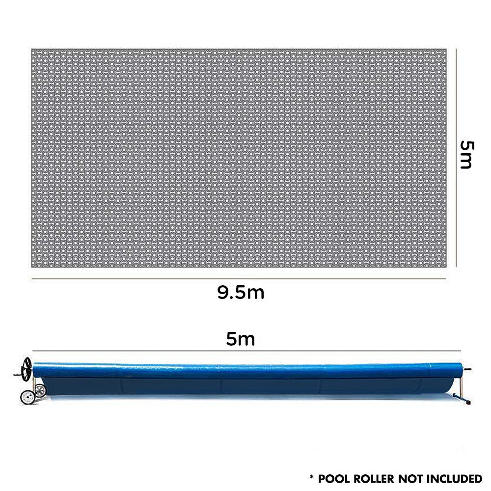 AURELAQUA Solar Swimming Pool Cover 400 Micron Heater Bubble Blanket 9.5x5m from Deals499 at Deals499