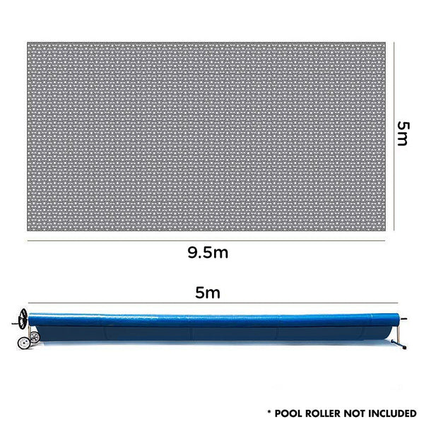 AURELAQUA Solar Swimming Pool Cover 400 Micron Heater Bubble Blanket 9.5x5m from Deals499 at Deals499