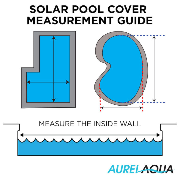AURELAQUA Solar Swimming Pool Cover 400 Micron Heater Bubble Blanket 9.5x5m from Deals499 at Deals499