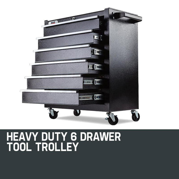 BULLET 6 Drawer Tool Box Cabinet Trolley Garage Toolbox Storage Mechanic Chest Deals499