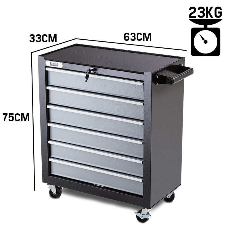 BULLET 6 Drawer Tool Box Cabinet Trolley Garage Toolbox Storage Mechanic Chest Deals499