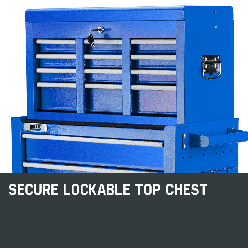 BULLET 8 Drawer Tool Box Cabinet Chest Storage Toolbox Garage Organiser Set Deals499