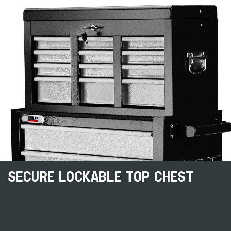 BULLET 8 Drawer Tool Box Cabinet Chest Storage Toolbox Garage Organiser Set Deals499