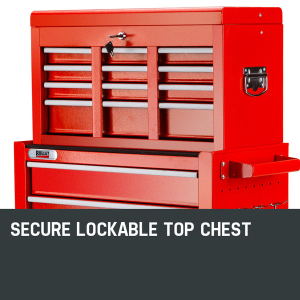 BULLET 8 Drawer Tool Box Cabinet Chest Storage Toolbox Garage Organiser Set Deals499
