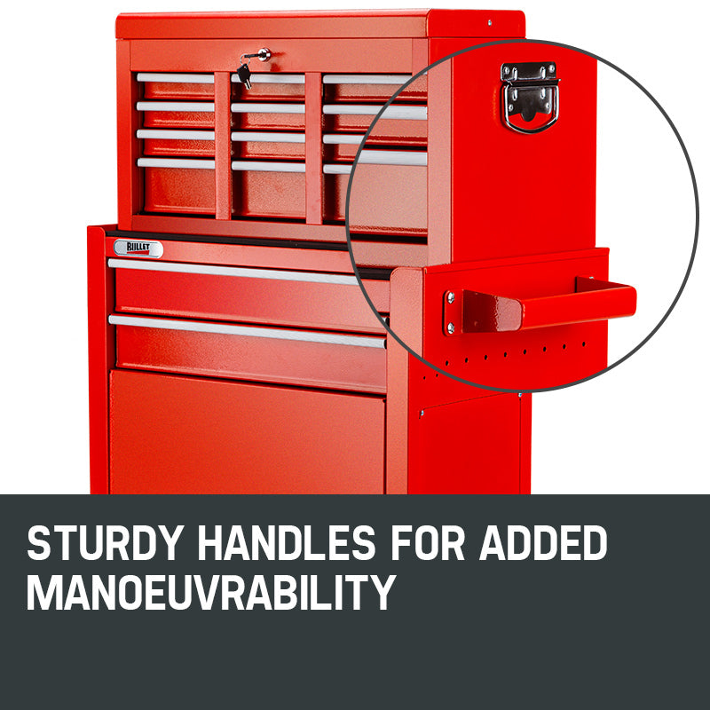 BULLET 8 Drawer Tool Box Cabinet Chest Storage Toolbox Garage Organiser Set Deals499