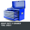 BULLET 9 Drawer Tool Box Chest Mechanic Organiser Garage Storage Toolbox Set Deals499