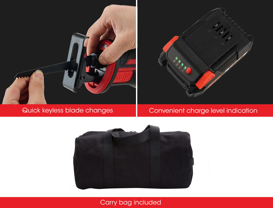 BAUMR-AG Reciprocating Saw 20V Cordless Lithium Electric Saber Recip w/ Battery Deals499