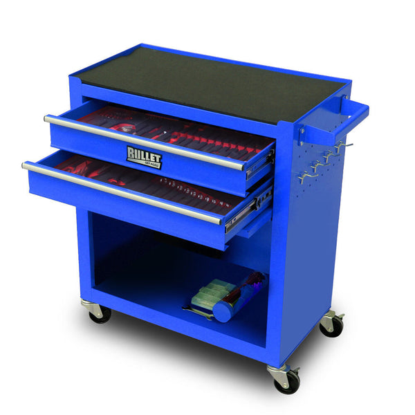 BULLET Tool Kit Chest Cabinet Box Set Storage Metal Wheels Rolling Drawers Steel Blue Deals499