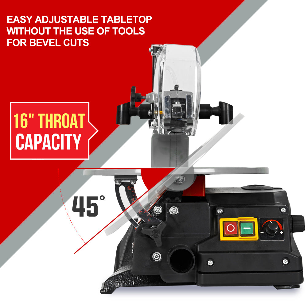 Baumr-AG SS16 16 120W Variable Speed Scroll Saw Tool Electric Dual Lamps Deals499