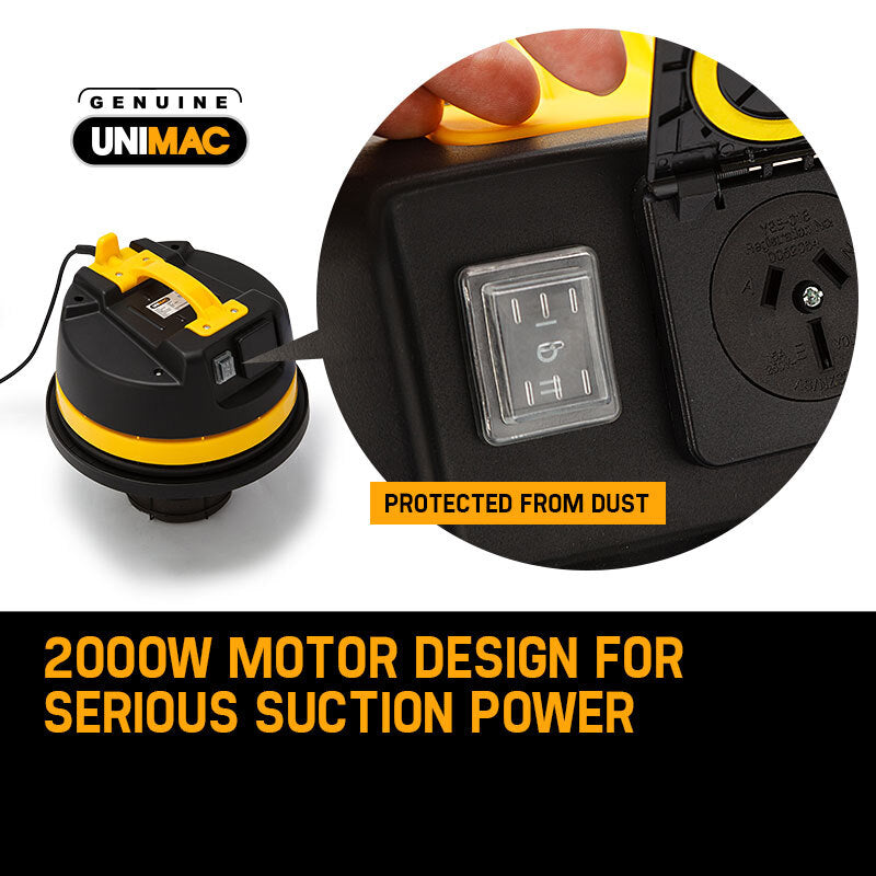 UNIMAC 60L Wet and Dry Vacuum Cleaner Bagless Industrial Grade Drywall Vac Deals499
