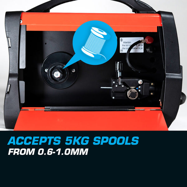 ROSSI 155Amp MIG ARC MAG Gas Gasless Welder DC Welding Machine Inverter Tool Deals499