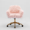 Fluffy Office Chair Faux Fur Modern Swivel Desk Chair for Women And Girls-Pink Deals499
