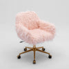 Fluffy Office Chair Faux Fur Modern Swivel Desk Chair for Women And Girls-Pink Deals499