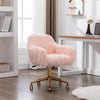 Fluffy Office Chair Faux Fur Modern Swivel Desk Chair for Women And Girls-Pink Deals499