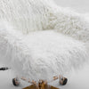 Fluffy Office Chair Faux Fur Modern Swivel Desk Chair for Women And Girls-White Deals499