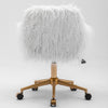 Fluffy Office Chair Faux Fur Modern Swivel Desk Chair for Women And Girls-White Deals499