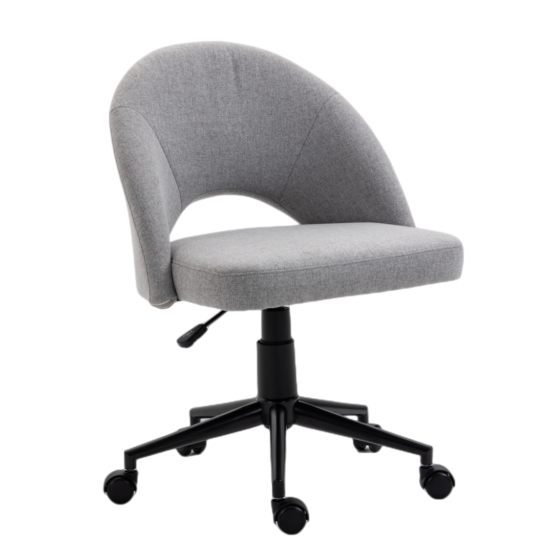 Fabric Office Chair Computer Upholstered Swivel Home Desk Chair  Grey Deals499