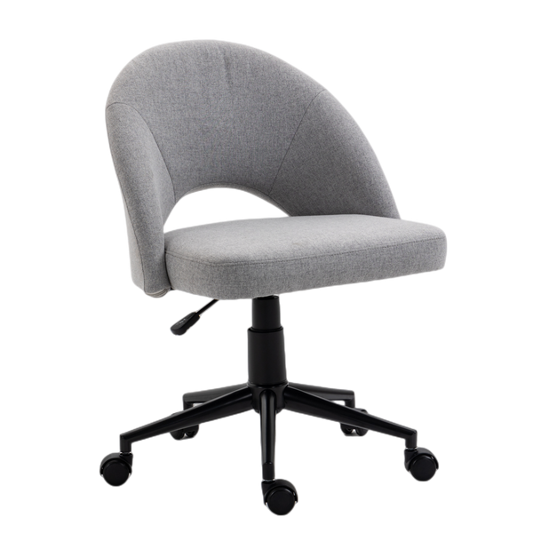 Fabric Office Chair Computer Upholstered Swivel Home Desk Chair  Grey Deals499