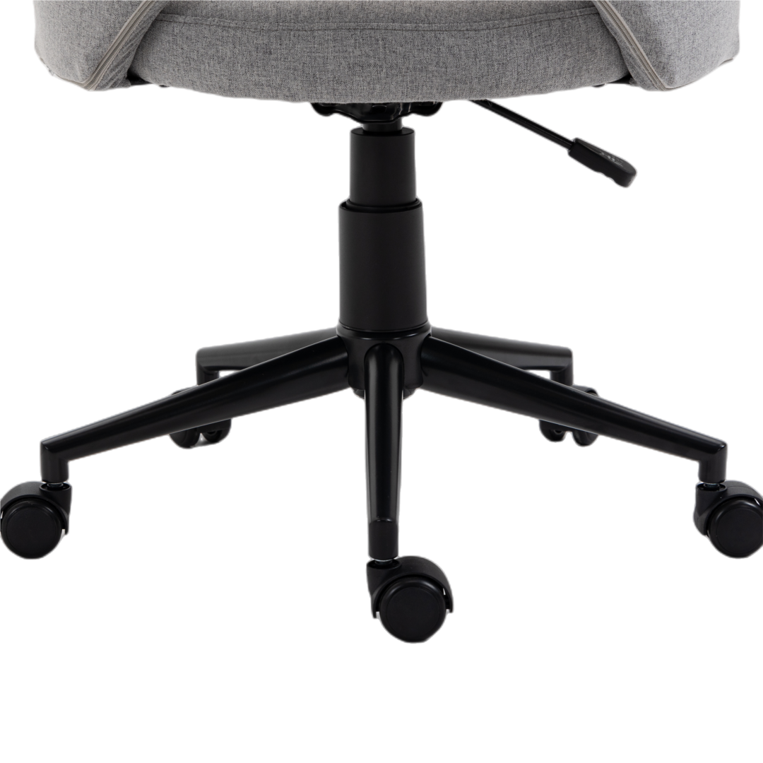 Fabric Office Chair Computer Upholstered Swivel Home Desk Chair  Grey Deals499