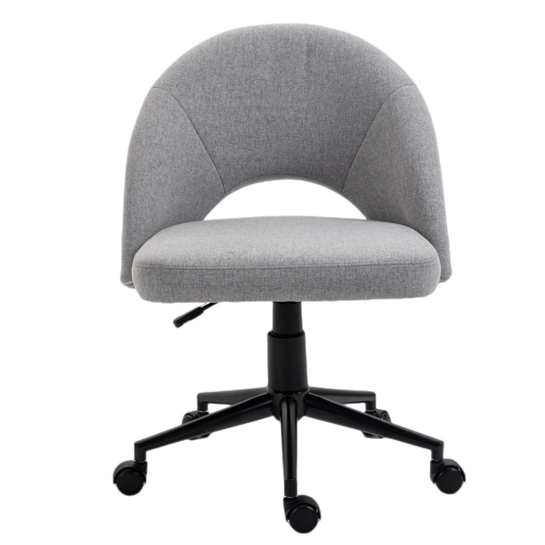Fabric Office Chair Computer Upholstered Swivel Home Desk Chair  Grey Deals499
