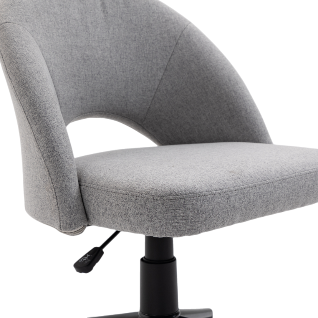 Fabric Office Chair Computer Upholstered Swivel Home Desk Chair  Grey Deals499