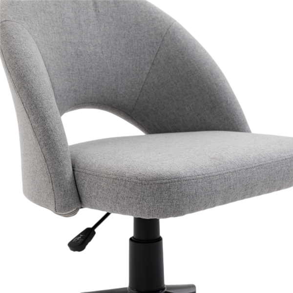 Fabric Office Chair Computer Upholstered Swivel Home Desk Chair  Grey Deals499