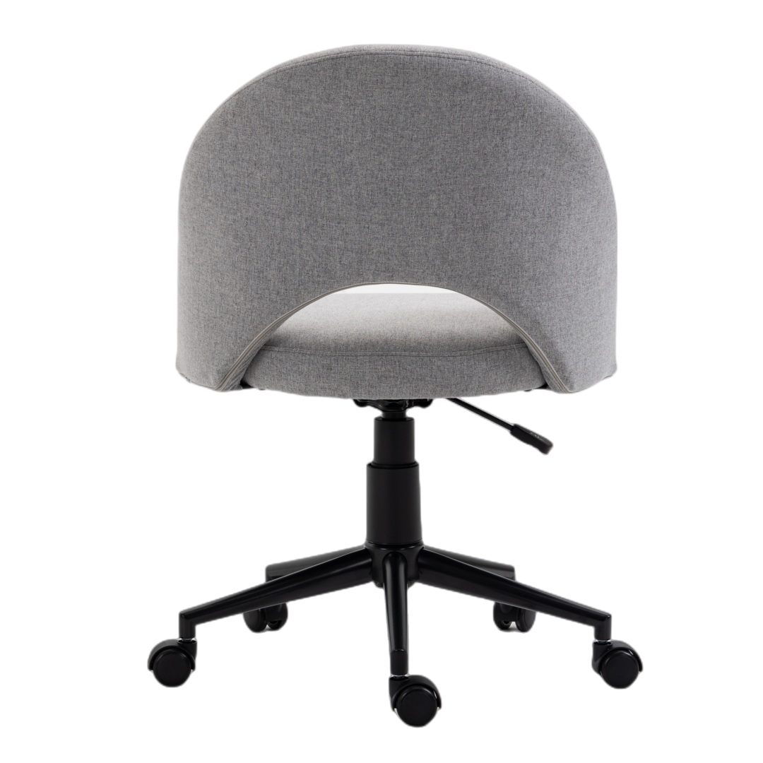 Fabric Office Chair Computer Upholstered Swivel Home Desk Chair  Grey Deals499