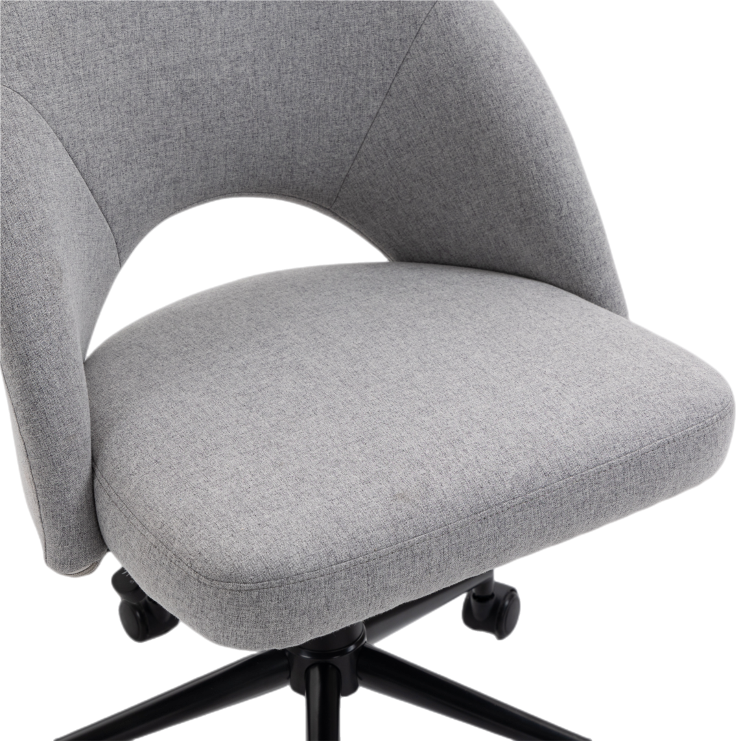 Fabric Office Chair Computer Upholstered Swivel Home Desk Chair  Grey Deals499