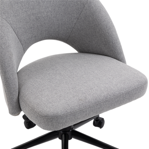 Fabric Office Chair Computer Upholstered Swivel Home Desk Chair  Grey Deals499