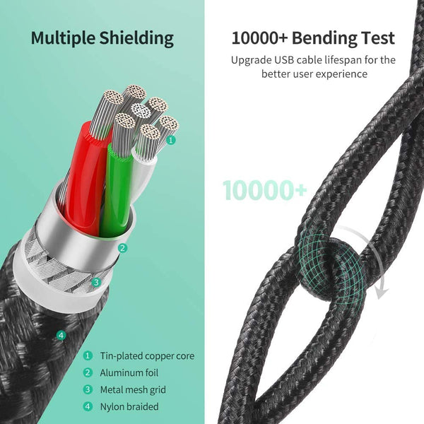 UGREEN USB-A To Micro USB++Type C (3 in 1) Cable (Black, 1m) - 80326 Deals499