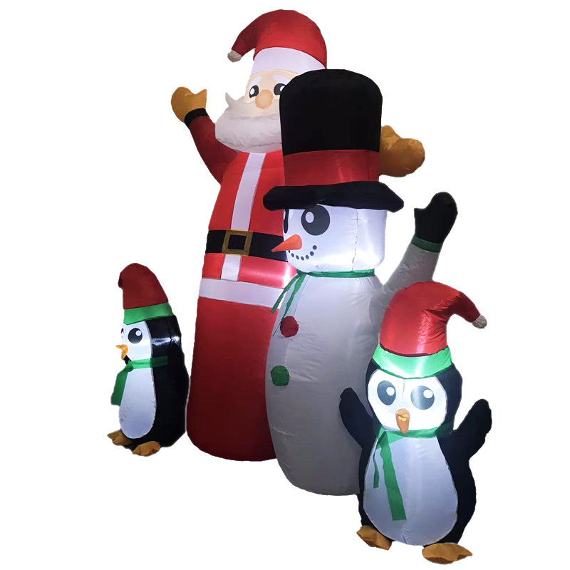 Festiss 1.8m Santa Snowman and Penguin Greeting Christmas Inflatable with LED FS-INF-14 Deals499