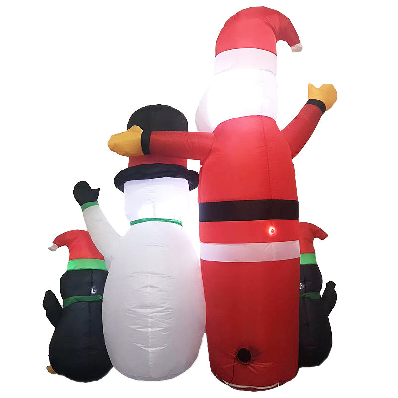Festiss 1.8m Santa Snowman and Penguin Greeting Christmas Inflatable with LED FS-INF-14 Deals499