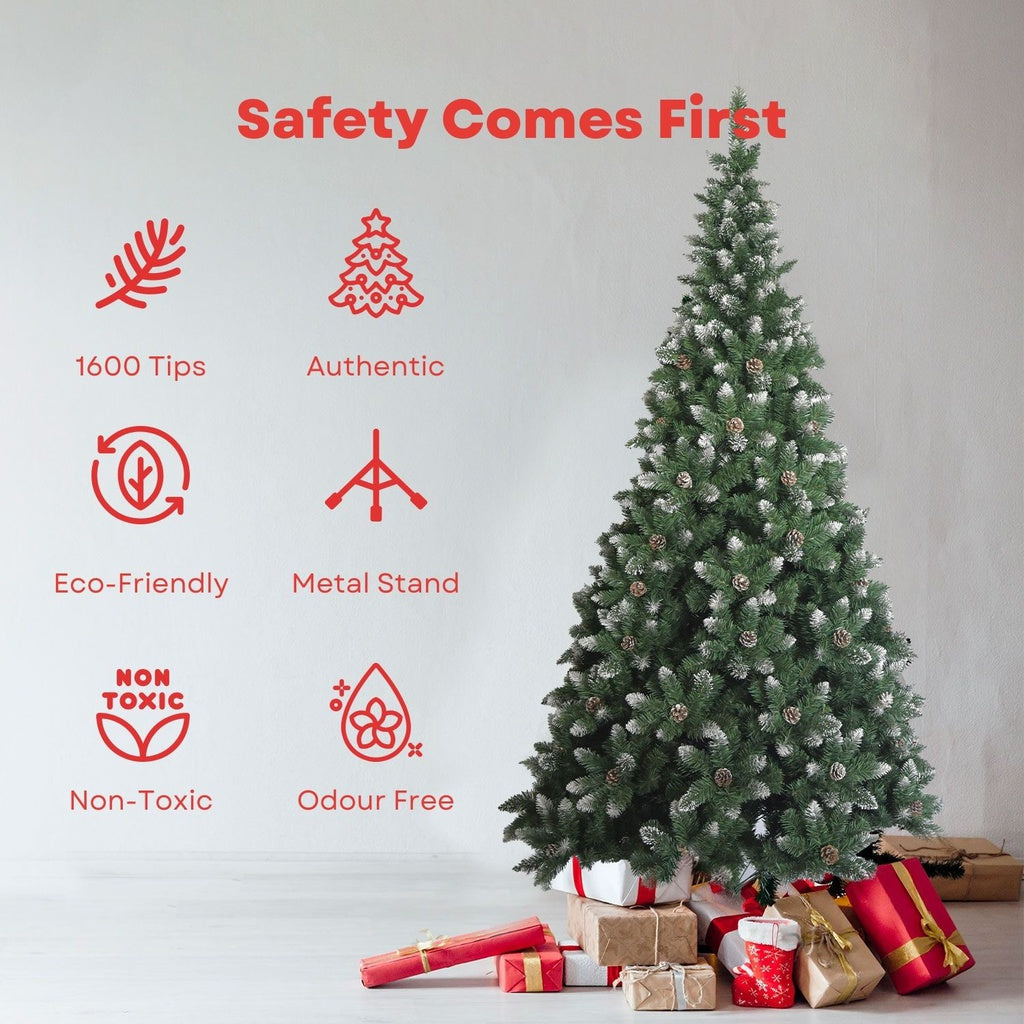 Festiss 2.4m Christmas Tree With White Snow FS-TREE-01 Deals499