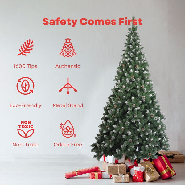 Festiss 2.4m Christmas Tree With White Snow FS-TREE-01 Deals499