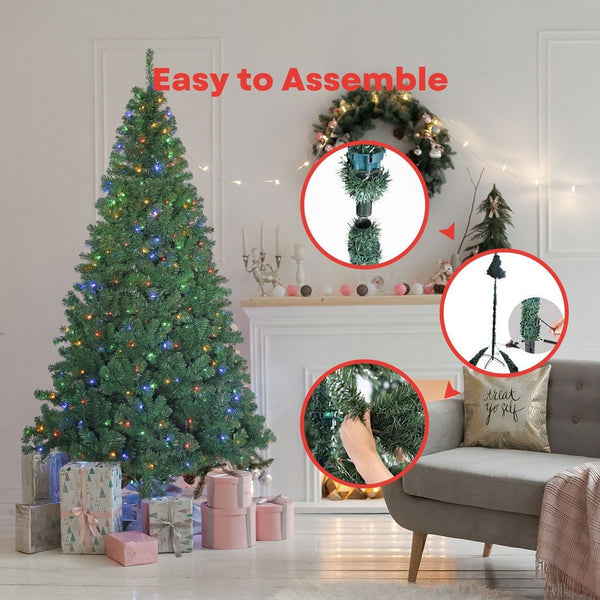 Festiss 2.4m Christmas Tree with 4 Colour LED FS-TREE-07 Deals499