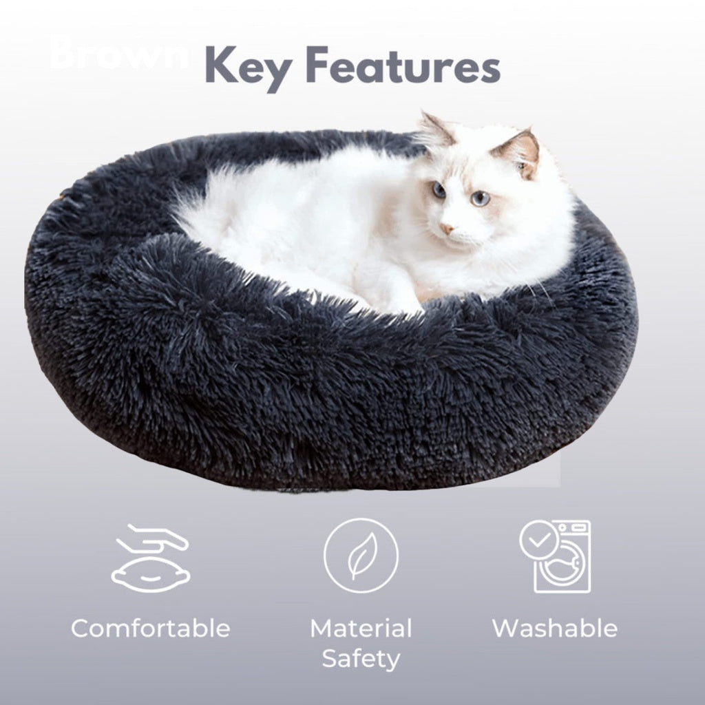 FLOOFI XL 100CM Round Pet Bed (Dark Grey) Deals499