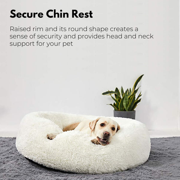 FLOOFI XL 100CM Round Pet Bed (Dark Grey) Deals499