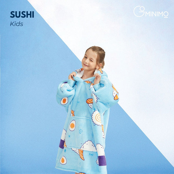 GOMINIMO Hoodie Blanket Kids Sushi Blue HM-HB-114-AYS from Deals499 at Deals499